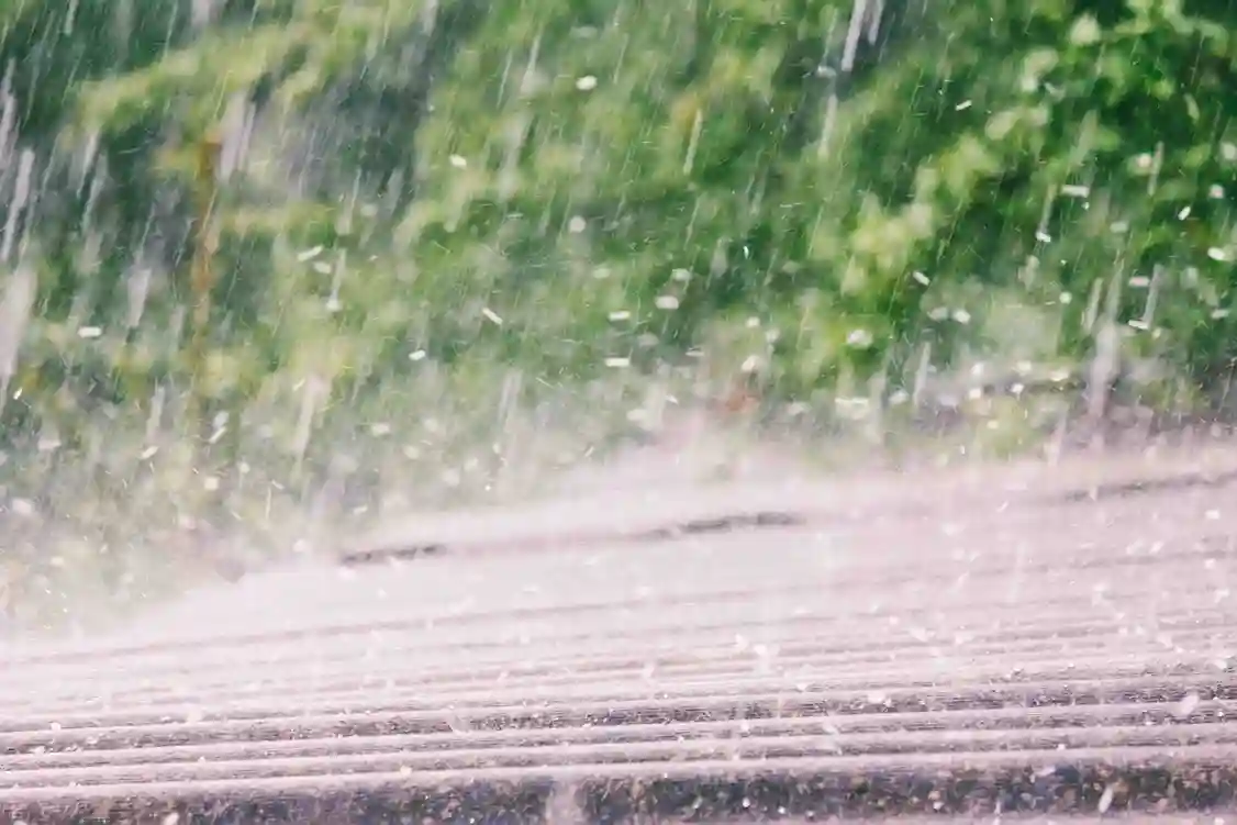Hail damage on a Midwest roof inspected by T-10 Construction